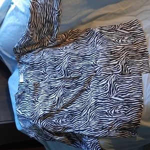 B&W sheer button up tunic blouse